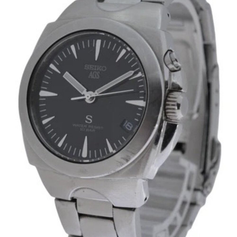 Men's Seiko AGS Kinetic 36mm Stainless Steel 100M Automatic Watch Ref: 5M42-0E50